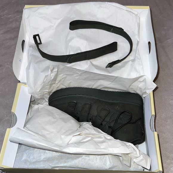 Nike Air Force 1 x Billie Eilish Dark Green & Black Hi-Top Wmns Size 5.5 New - Picture 9 of 14